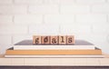 The word GOALS and blank space background, vintage Royalty Free Stock Photo