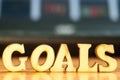 The word `goals` made of wooden letters Royalty Free Stock Photo