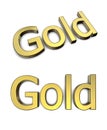 Word Gold on White Royalty Free Stock Photo