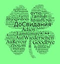 Word Goodbye in different languages Royalty Free Stock Photo