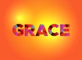 Grace Theme Word Art Illustration