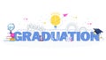 Word graduation typography vector concept Royalty Free Stock Photo