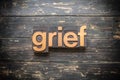 Grief Concept Vintage Wooden Letterpress Type Word Royalty Free Stock Photo