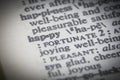 The word happy close up on paper Royalty Free Stock Photo