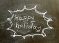 The word happy holiday in bubble sign Royalty Free Stock Photo