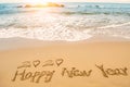 Happy new year 2020 and heart love Royalty Free Stock Photo