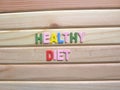 Word Healthy Diet on wood