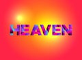 Heaven Theme Word Art Illustration