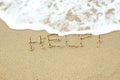 HELP written on sand Royalty Free Stock Photo