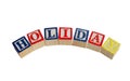 Word Holiday in Toy Blocks