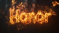 Word of Honor on Fire Royalty Free Stock Photo