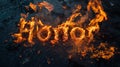 Word of Honor on Fire Royalty Free Stock Photo