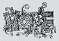 Word hope zentangle stylized