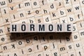 The word of HORMONE on building blocks concept