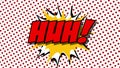 HUH - word speech balloons comic style animation