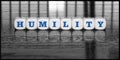 Word `humility` - state of mind concept Royalty Free Stock Photo
