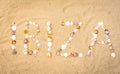 Travel to Spain, Ibiza island, summer fun beach holiday Royalty Free Stock Photo