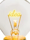 Word Idea in lamp Royalty Free Stock Photo