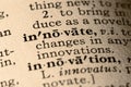 The word innovate