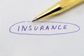 The word insurance Royalty Free Stock Photo