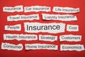 Word Insurance On Piece Of Torn Paper Royalty Free Stock Photo