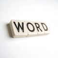 Word isolated on white background Royalty Free Stock Photo