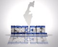 Word Israel on a map background Royalty Free Stock Photo