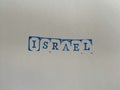 The word Israel written in isolated vintage wooden letterpress type on a white background. Royalty Free Stock Photo