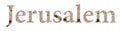 The word Jerusalem written using western wall stones Royalty Free Stock Photo