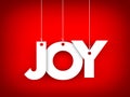 Word JOY hanging on the ropes Royalty Free Stock Photo