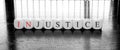 Word justice or injustice Royalty Free Stock Photo
