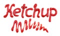 The word ketchup written with ketchup Royalty Free Stock Photo