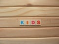 Word Kids on wood