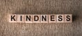 The word KINDNESS written in wooden blocks Royalty Free Stock Photo