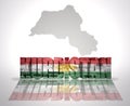 Word Kurdistan on a map background
