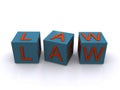 The word law on blocks Royalty Free Stock Photo