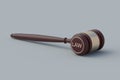 Word law on the judge gavel. Legalization of products and goods. Judicial system concept. Protection of rights Royalty Free Stock Photo