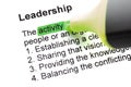 The word Leadership