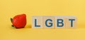 Word LGBT made with wooden blocks Royalty Free Stock Photo