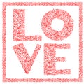 The word Love with floral ornament Royalty Free Stock Photo