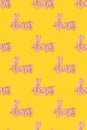 Word Love. Repetitive pattern made of inflatable balloons. Royalty Free Stock Photo