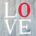 Word LOVE written on wooden background Royalty Free Stock Photo
