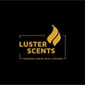 Word luster scents minimalistic vector logo design Royalty Free Stock Photo