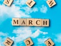 The word March Royalty Free Stock Photo