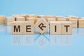 word merit made with wood building blocks, business concept Royalty Free Stock Photo