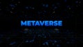 Word metaverse with digital cyber network in futuristic environment background. Royalty Free Stock Photo