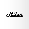 Word Milan vector logo design