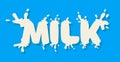 Word Milk stylized as a stylish logo - Vector