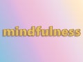 Mindfulness concept using 3D Foil balloon effect on pastel background Royalty Free Stock Photo