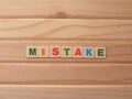 Word Mistake on wood